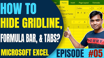 How to Hide Grid, Formula Bar and Tabs Menu in Excel??? 🔥🔥🔥 – (2020)