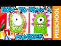 How To Draw A Funny Monster - Preschool