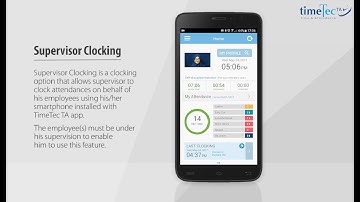 TimeTec TA - Supervisor Clocking
