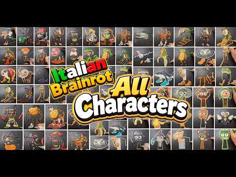Italian Brainrot: All Characters... Pancake art challenge, #Italian brainrot