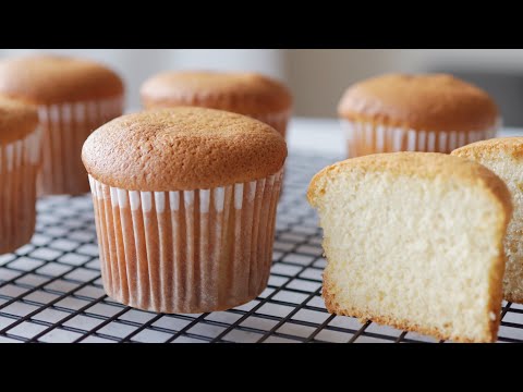 How to Make Fluffy Cupcake Castella Basic Baking 1