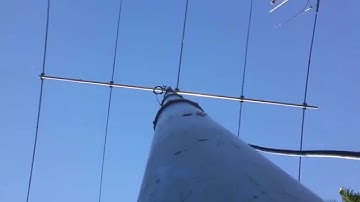 5 element tri-band yagi on Will Burt pneumatic mast