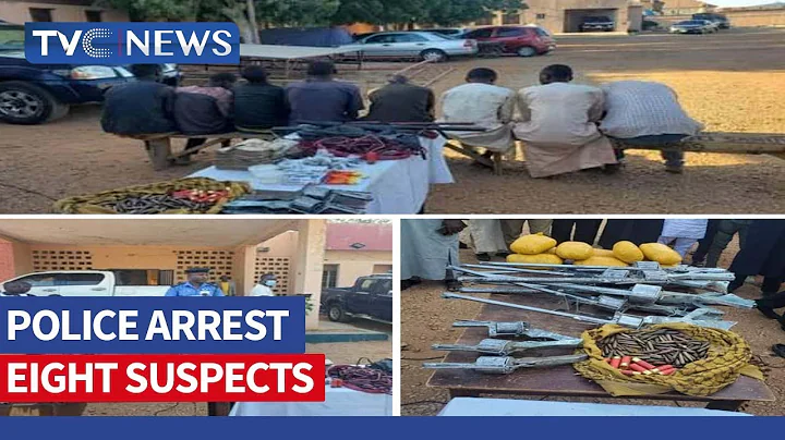 (WATCH) Police Arrest Eight Suspects, Recover 15 Firearms, Other Weapons In Zamfara