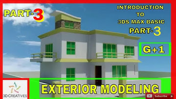 Basic Exterior Modeling in 3ds max tutorial Hindi bhasha // part-3