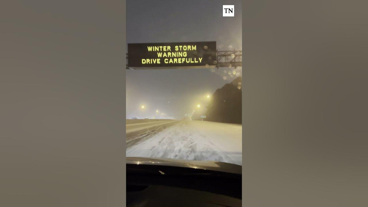 Nashville road conditions during winter storm Tennessean YouTube