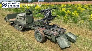 Milmech Systems & Thistle | UGV with mine emplacement, demining and weapon system