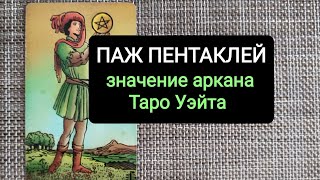 ПАЖ ПЕНТАКЛЕЙ/ЗНАЧЕНИЕ АРКАНА ТАРО УЭЙТА