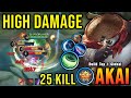 25 kills next level play akai best build damage  build top 1 global akai  mlbb
