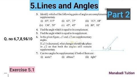 7th class maths|Chapter 5|🤷‍♀️Lines and Angles|💁‍♀️Exercise 5.1 |Q no 6,7,8,9&10 part 2|With notes|