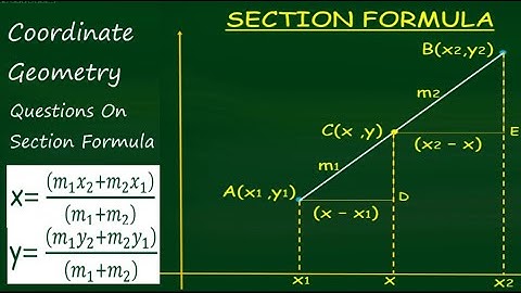 Coordinate Geometry Class 10 | Section Formula | Chapter 7/ Exercise 7.2 / All type of questions