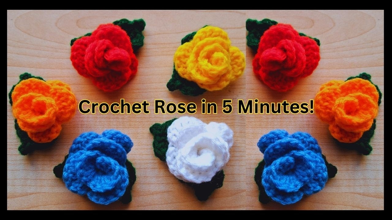 VIRAL Mini Crochet Rose! 🌹 Everyone is Making This!