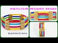 How to make designer silk thread bangle at home  silk thread jewellery  designer bangle