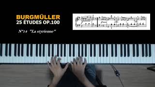 Burgmuller Op.100, Piano Etude #14: La styrienne (Styrian)  + sheet music