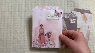 Making Library pockets for junk journals : no talking with bonfire sounds