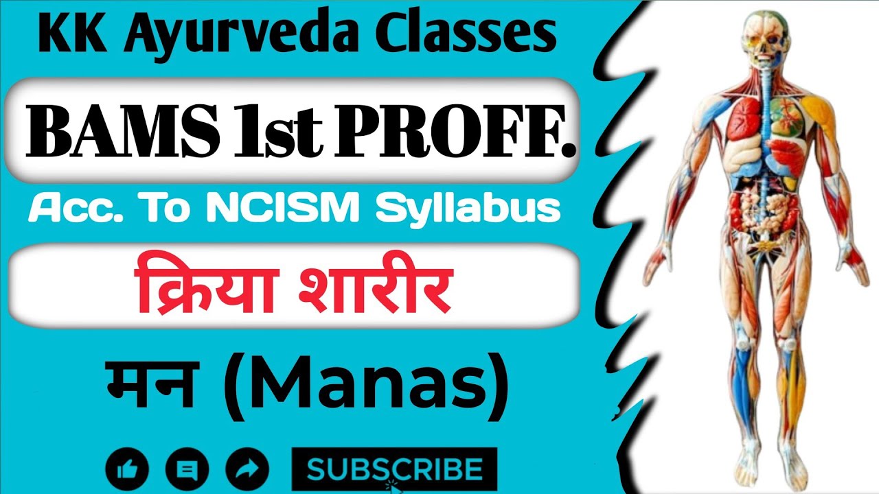 Manas BAMS 1st Year | मन | Kriya Shaarir | क्रिया शारीर