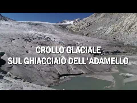 Crollo glaciale sul ghiacciaio dell'Adamello