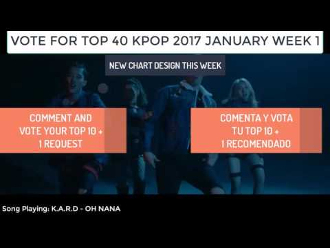 VOTE FOR TOP 40 KPOP 2017 JANUARY WEEK 1