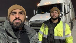 Punjabi Truck Driver Canada-Team Driving Winnipeg-Montreal-Winnipeg Trucking Vlog 7266 Vlogs