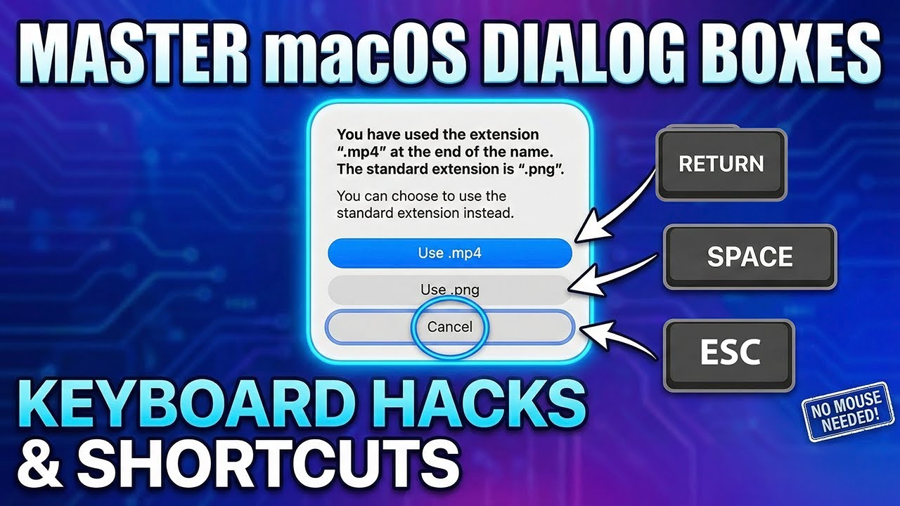 How to Master macOS Dialog Boxes with Keyboard (2026 Guide) - YouTube
