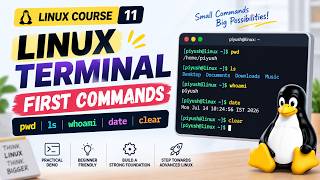 11. How to Use the Linux Terminal  First Linux Commands pwd, ls, whoami, date & clear
