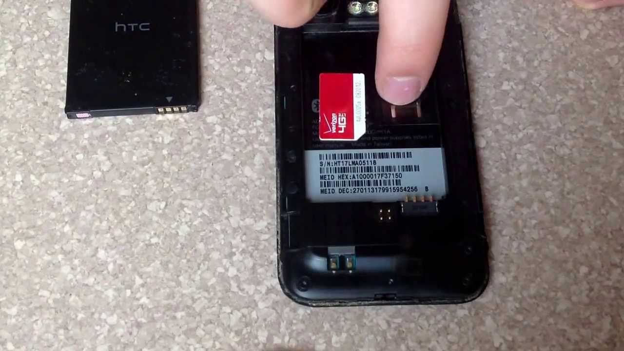Insert / eject SIM card HTC droid incredible 2 - YouTube