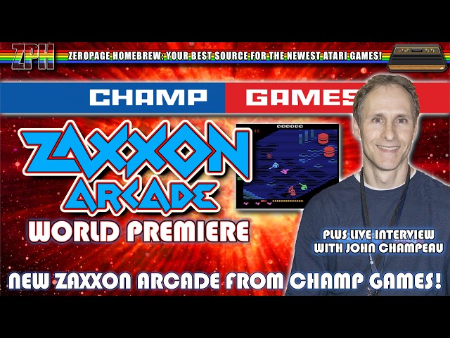 WORLD PREMIERE of Zaxxon Arcade (Atari 2600) from Champ Games PLUS