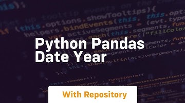python pandas date year