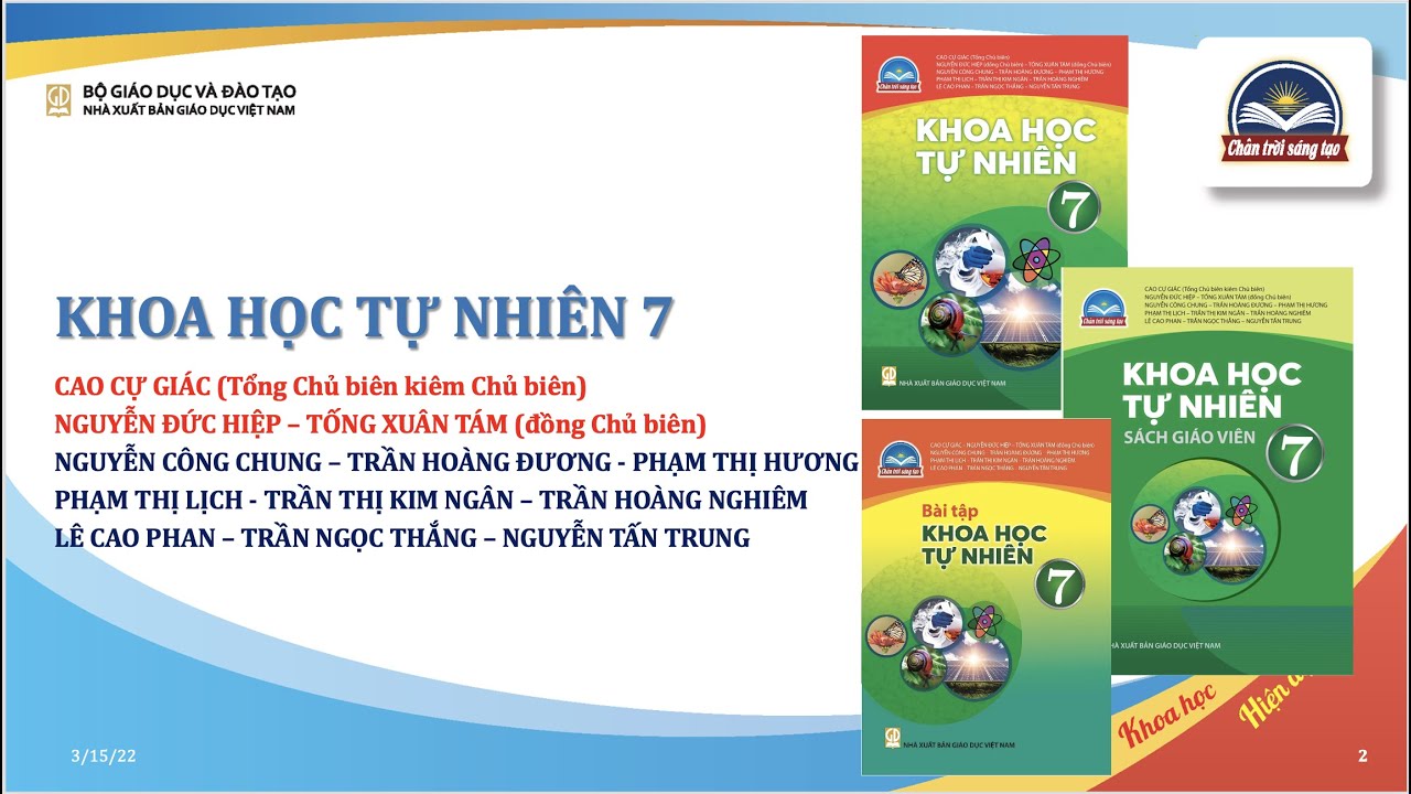 GIỚI THIỆU SGK KHOA HỌC TỰ NHIÊN 7 (CHÂN TRỜI SÁNG... - youtube