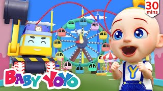 The Roller Coaster In Toy City | Cartoons for Kids | Construction Vehicles by Baby Yoyo - Nursery Rhymes 1,194,174 views 1 year ago 30 minutes