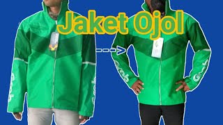 cara mengecilkan jaket ojol bahan parasut.