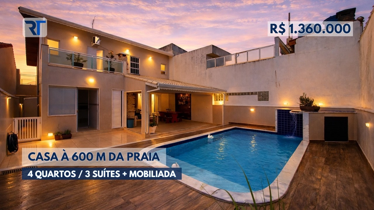 🔴 CASA À VENDA EM PERUÍBE | CASA DE ALTO PADRÃO MOBILIADA COM PISCINA NA NOVA PERUÍBE
