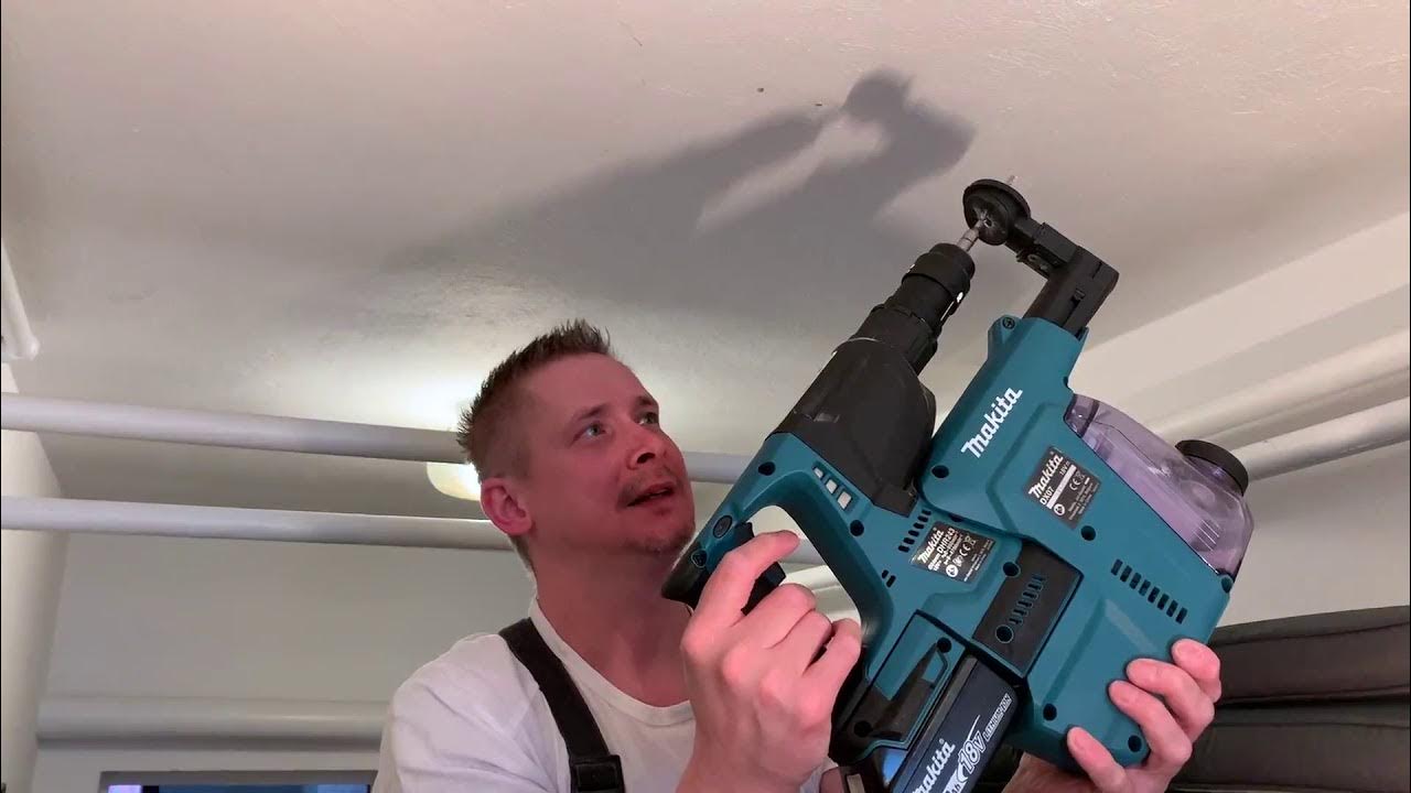 Im Einsatz MAKITA Akku Bohrhammer inkl. Absaugung in unter 2 min YouTube