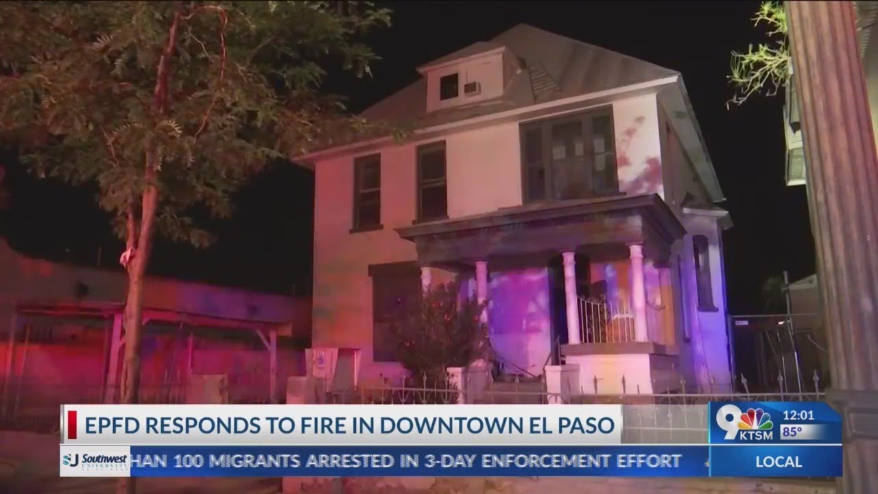 Apartment complex catches fire in Downtown El Paso - YouTube