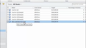 Goal Management - Microsoft Dynamics CRM 2011 - Success Portal at xRM.com