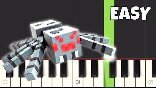 Minecraft Spider Rap - Bull Is The Spider - EASY Piano Tutorial - Dan Bull