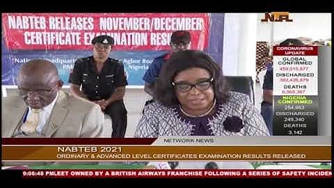NABTEB Release 2021 Ordinary and Advance Certificate Result