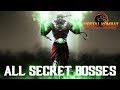 Mortal Kombat Shaolin Monks All Secret Bosses (Ermac, Mileena, Kano)