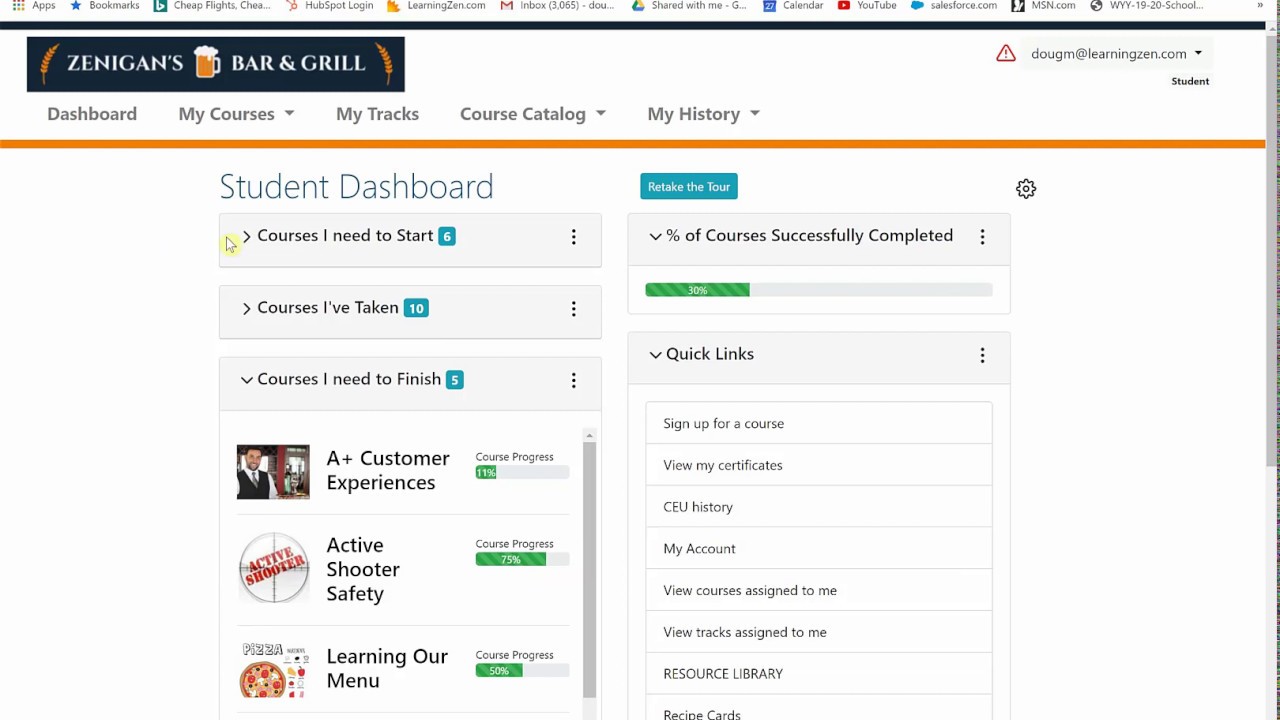 student dashboard