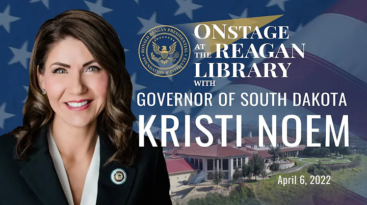 Onstage at the Reagan Library with Governor Kristi...