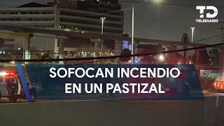 Sofocan incendio en pastizal de Río Santa Catarina en Monterrey, NL