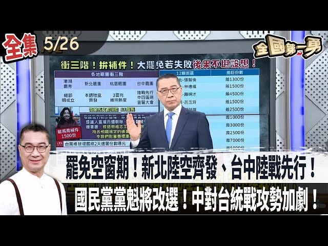 【#全國第一勇】Live直播2025.05.26 罷免空窗期！各地罷團拚三階保溫 新北陸空齊發、台中陸戰先行！不甩行政中立！徐巧芯公然宣傳反罷免！國民黨黨魁將改選！中對台統戰攻勢加劇！