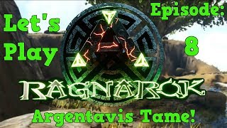 Lets Play Ark Survival Evolved Ragnarok #8 - Argentavis Tame!!