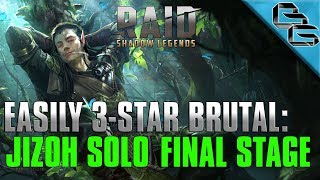 RAID: Shadow Legends | EASILY 3-STAR BRUTAL!! | Jizoh Solo Stage 12.7 | F2P