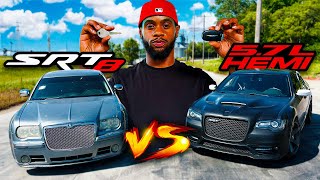 I RACED MY 5.7 HEMI CHRYLSER 300 vs MY 6.1 HEMI SRT8 CHRYSLER 300...