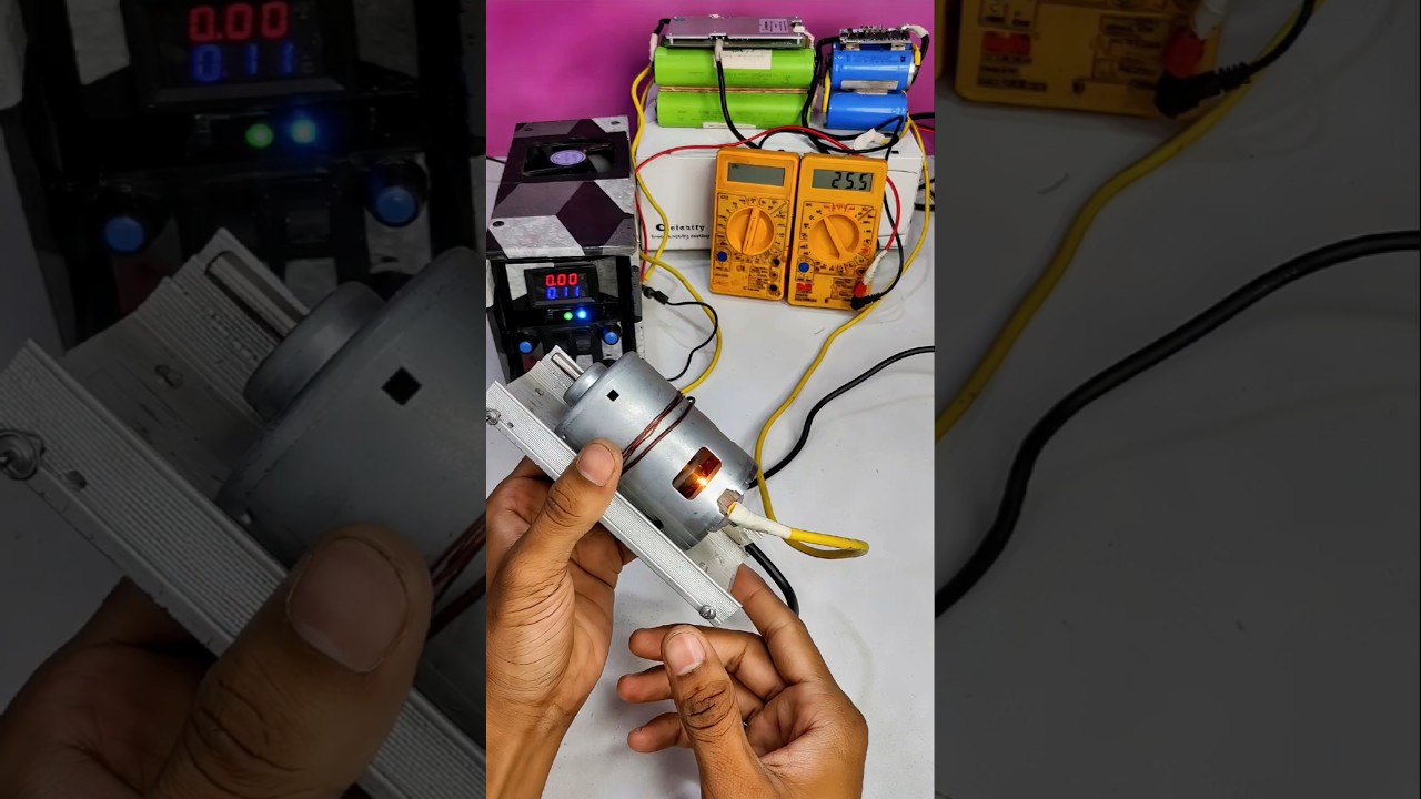 885 DC Motor Extreme Voltage Test 🔥 | Will It Burn? 😱