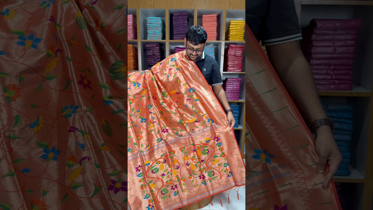 All Over Jaal Weaving Brocket Paithani Soft Silk Saree