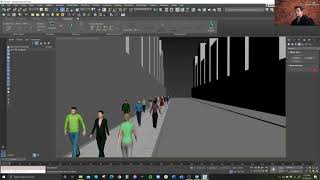 Add people to a streetscape scene in 3ds Max using Populate