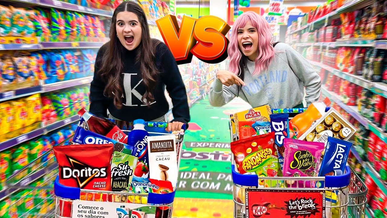 ENCHEMOS O FRIGOBAR DA MINHA MÃE * QUEM FEZ A MELHOR COMPRA?