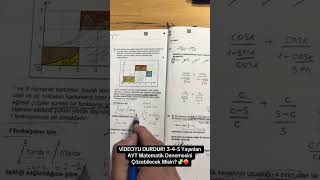 3-4-5 Yayınları AYT Matematik Denemesi'nden, öğrencilerin görünce boş bıraktığı o Yapboz sorusu #yks