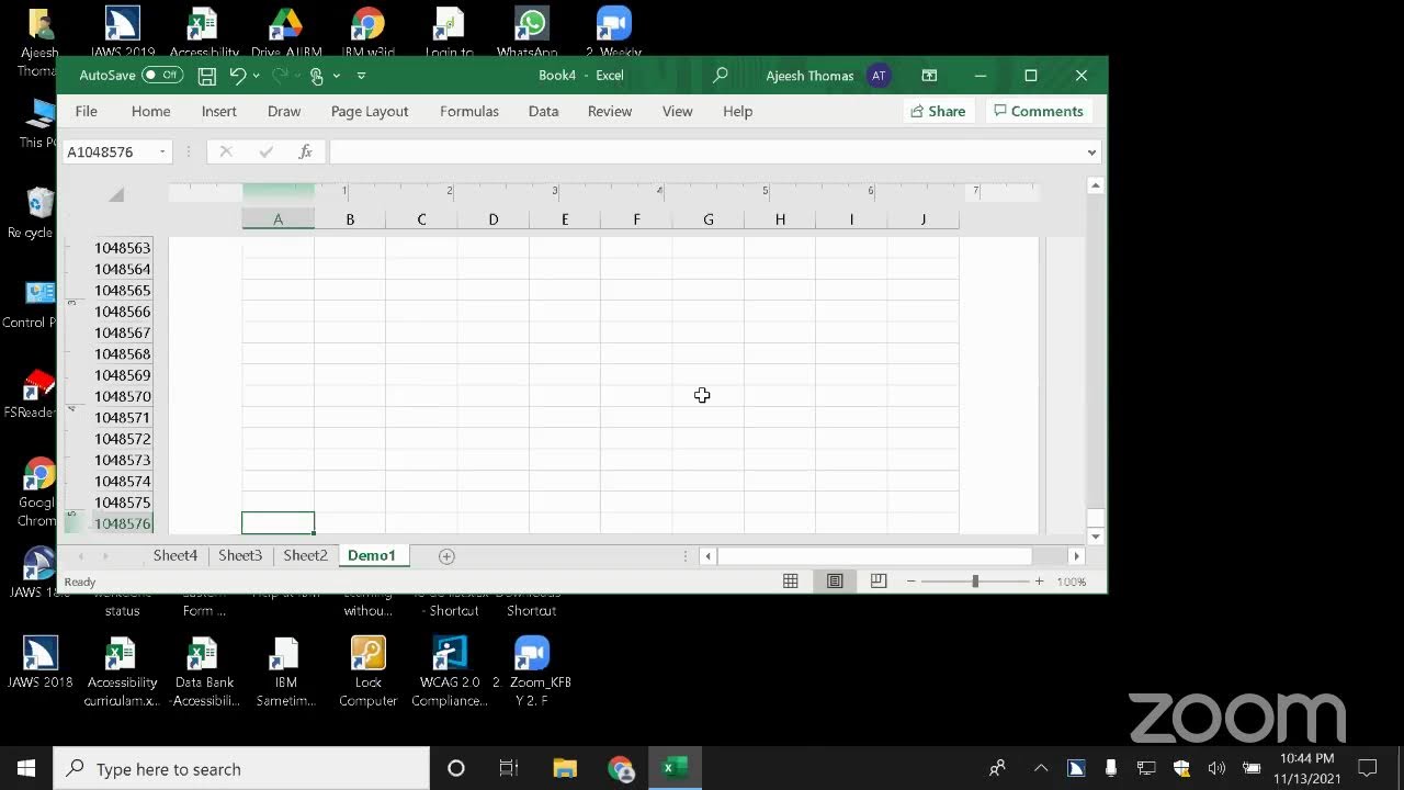Introduction to Microsoft Excel with screen reader let us learn windows ...